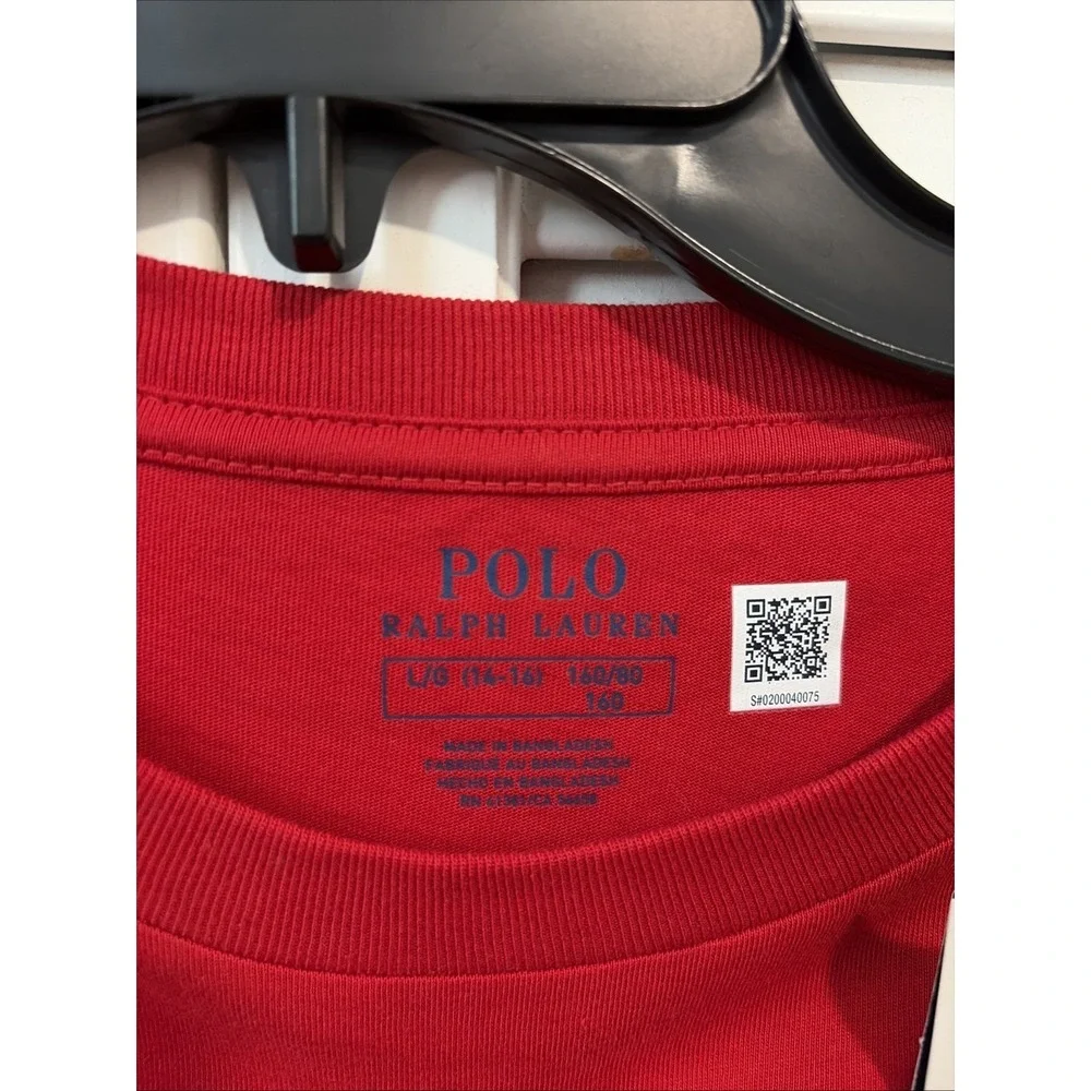 NWT Minor Defect* SEE PICS Polo Ralph‎ Lauren Boys Crewneck Shirt Size L 14-16Y